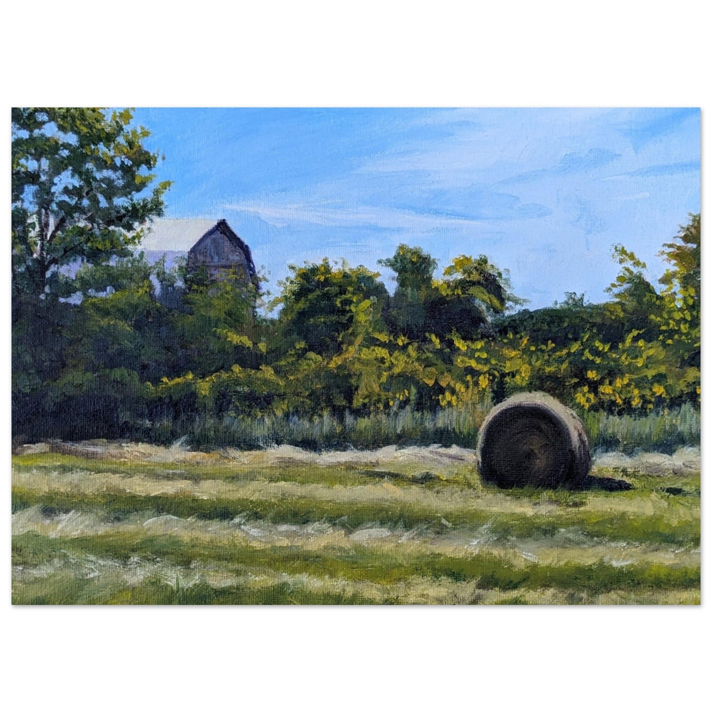 Lone Haybale, print