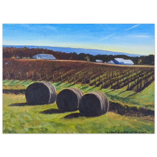 Haybales in Late Fall, print