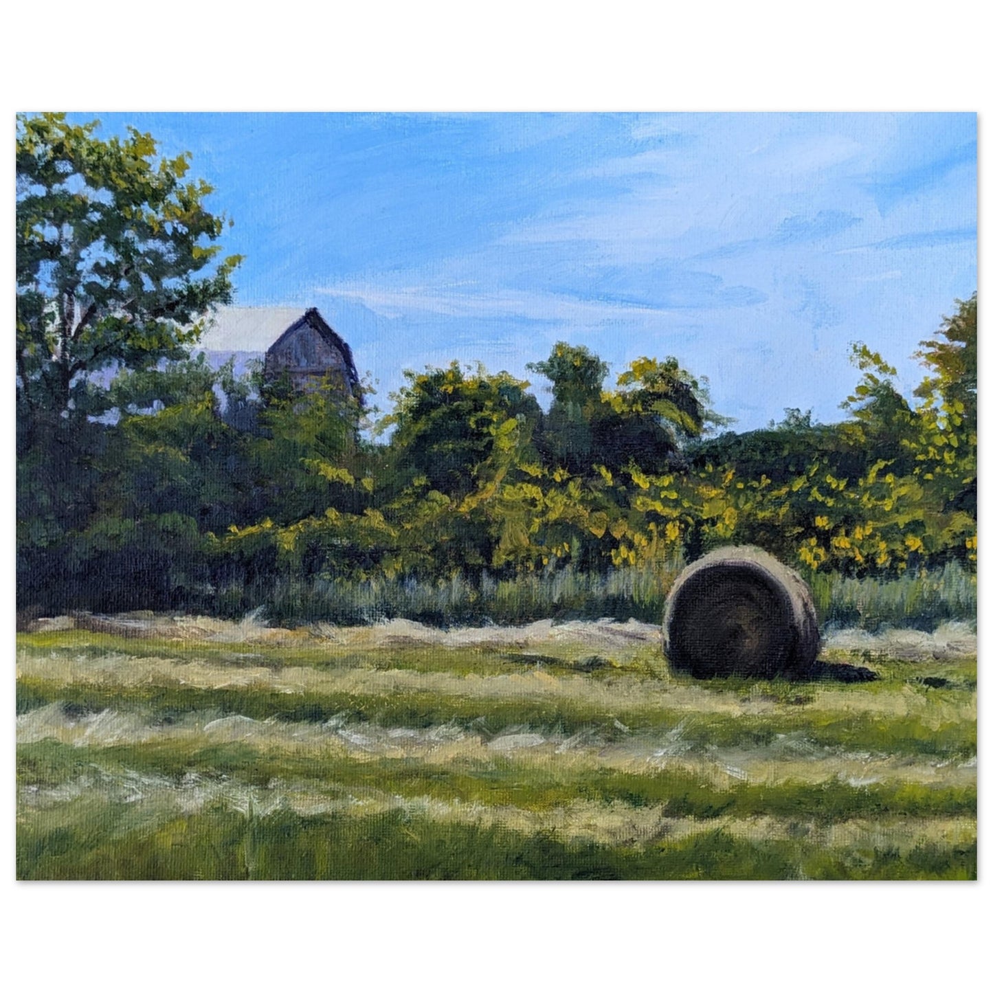 Lone Haybale, print