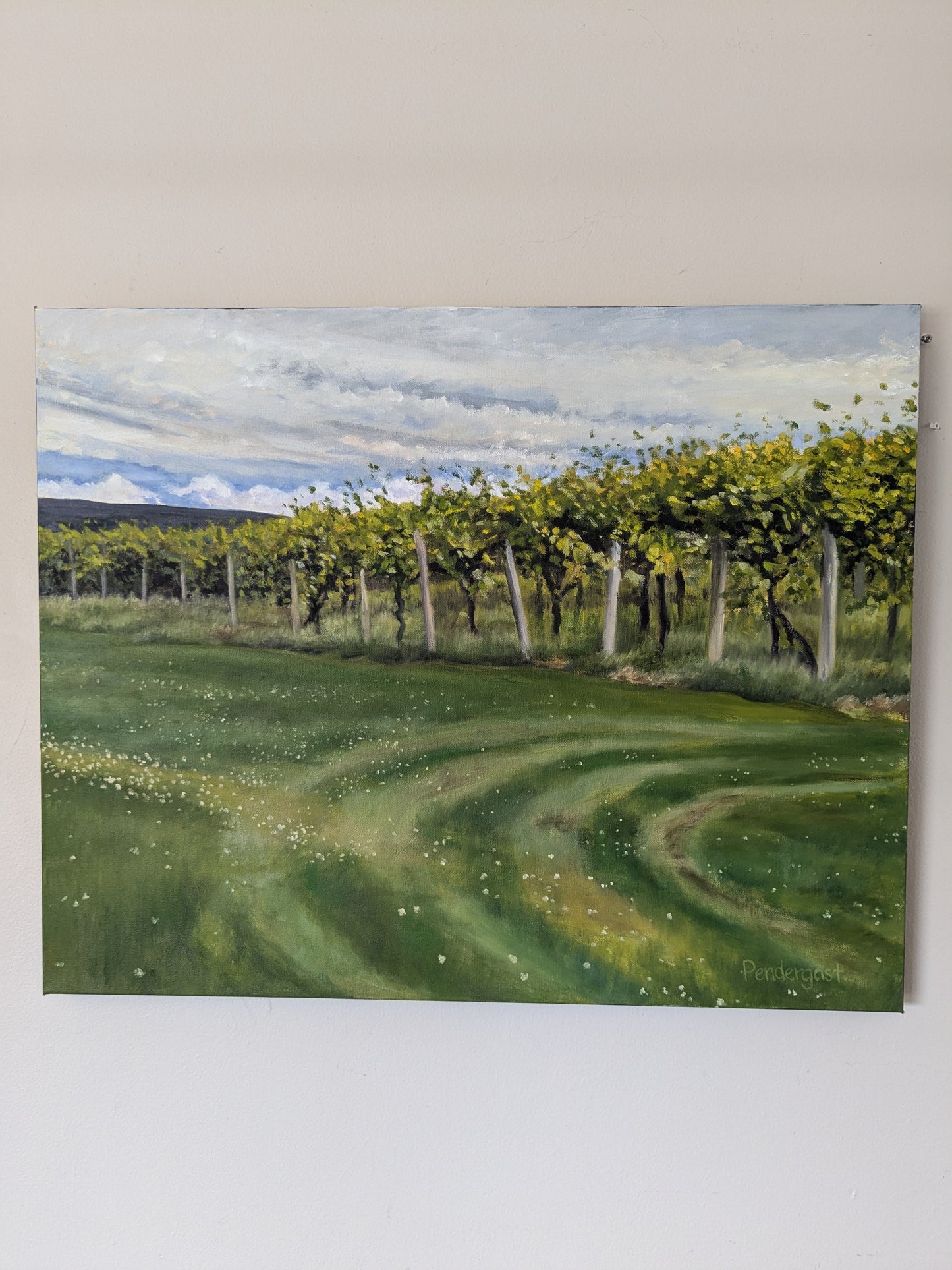 Vineyard in Early Summer, original oil painting