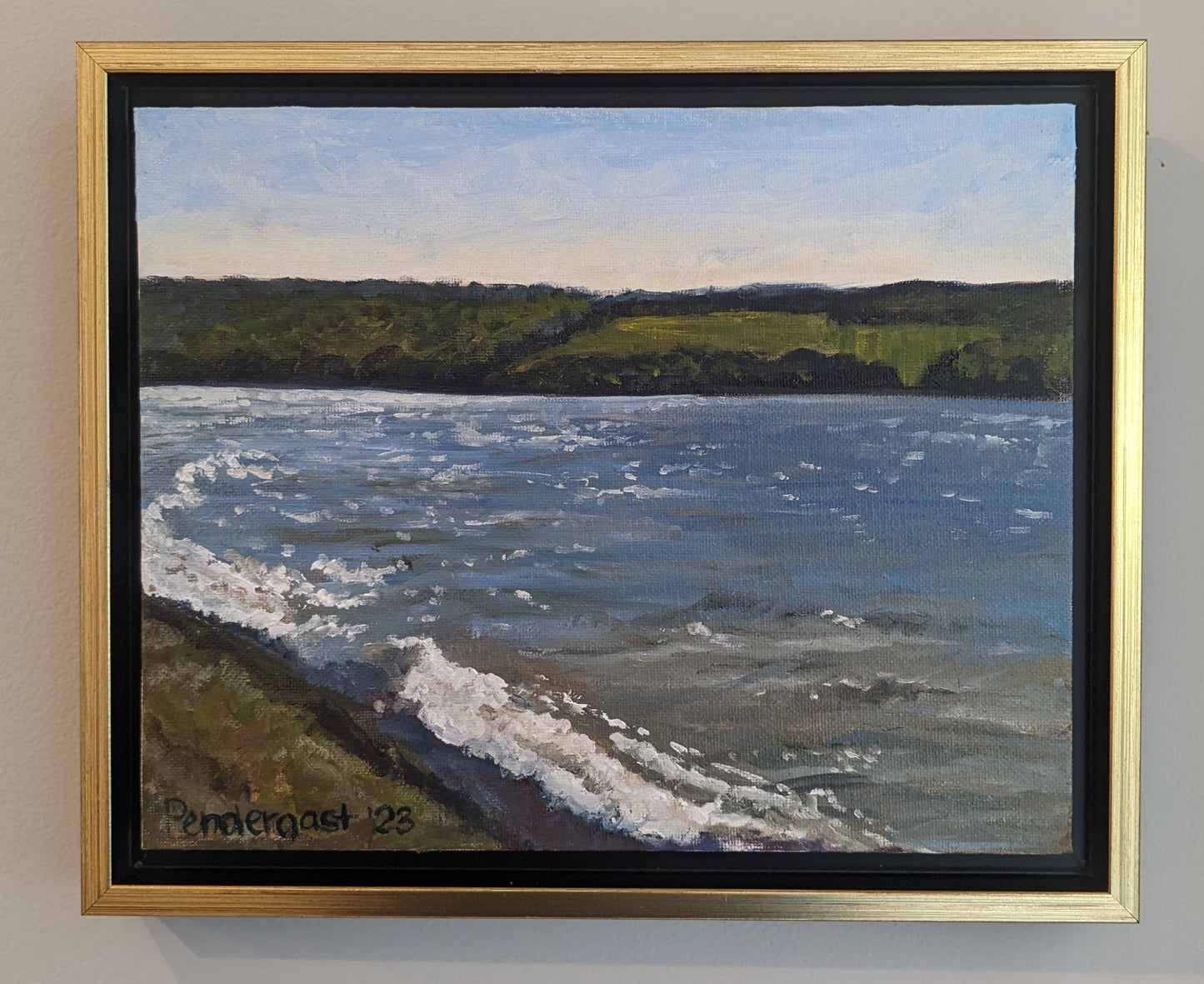 Waves on Seneca, original oil painting