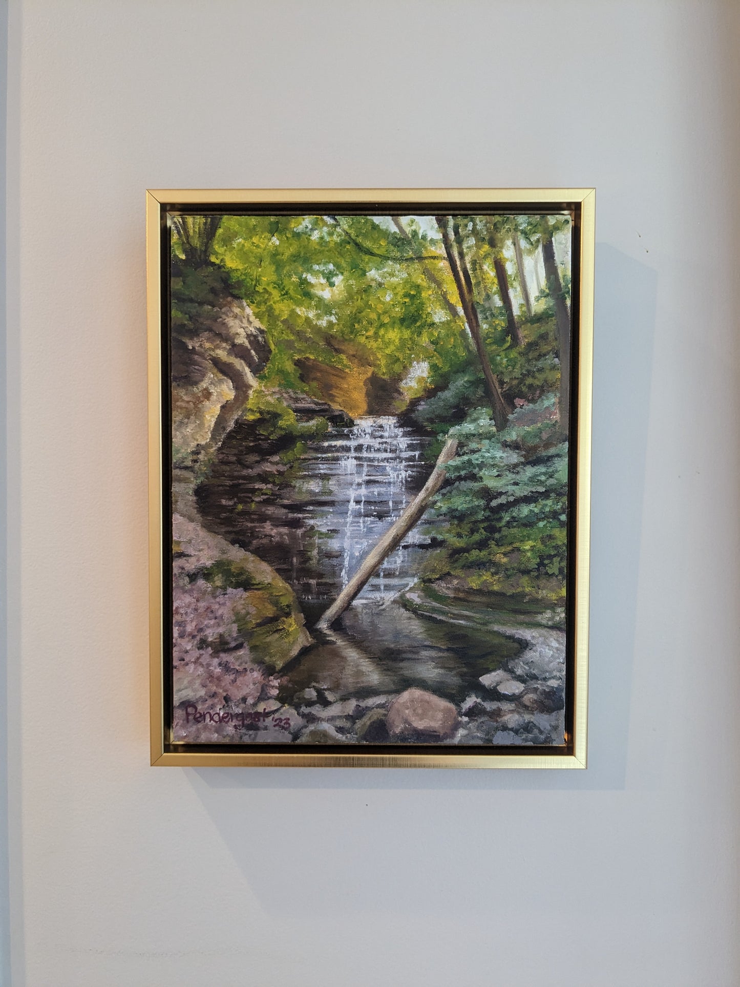 Secret Waterfall, original oil painting