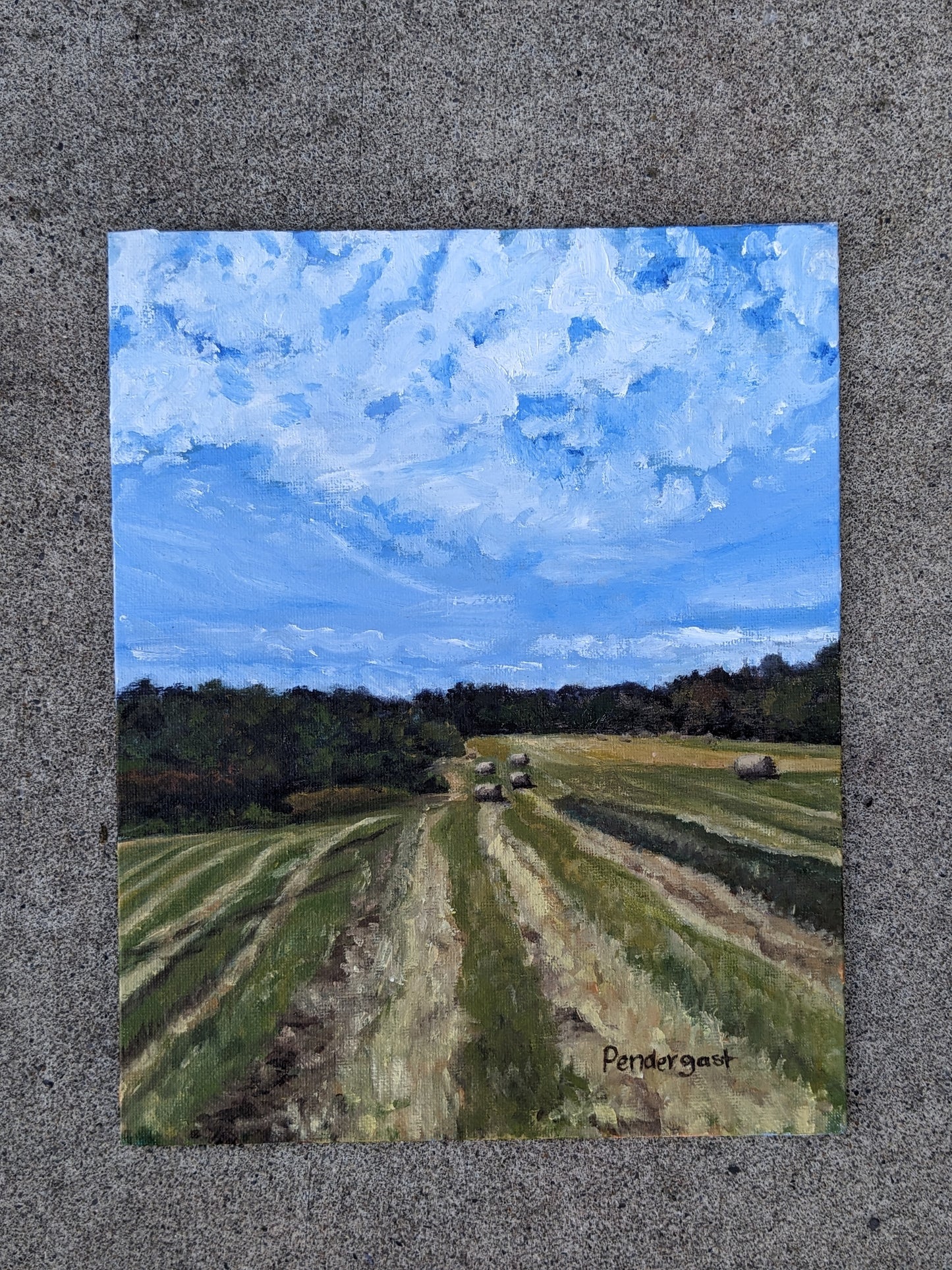 Study for Katie's Field, original oil painting