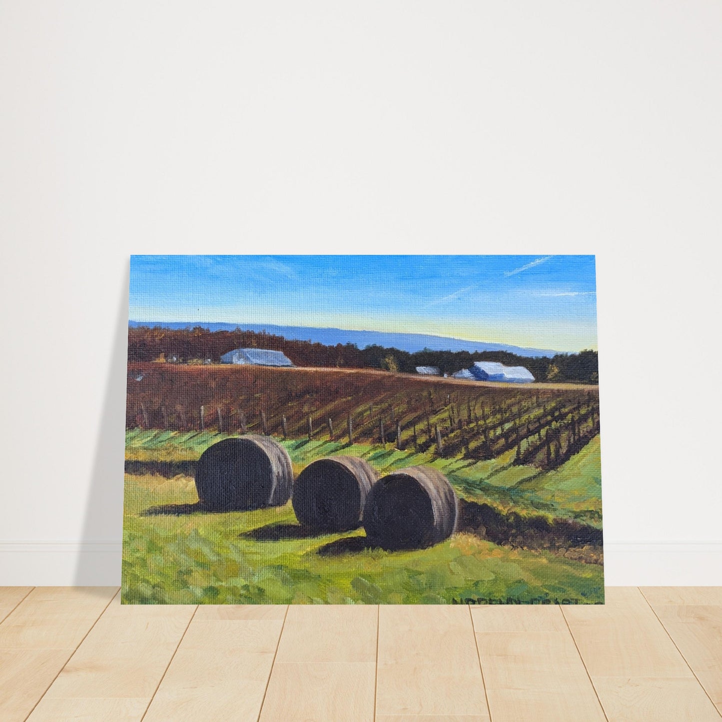 Haybales in Late Fall, print