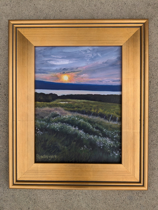 Study for Sunset Over Seneca, original oil painting