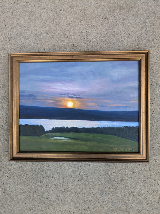 Study for Sunset Over Seneca, II, original oil painting