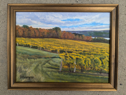 Study for Autumn Vineyard, original oil painting