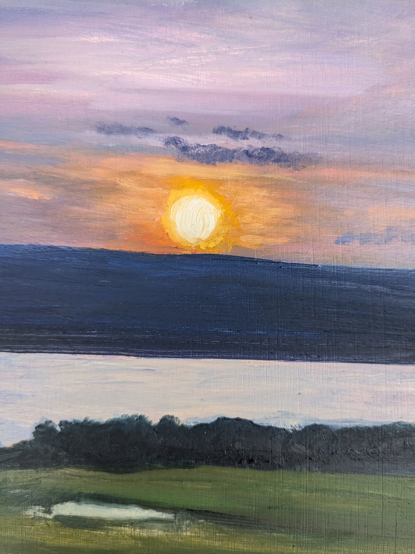 Study for Sunset Over Seneca, II, original oil painting