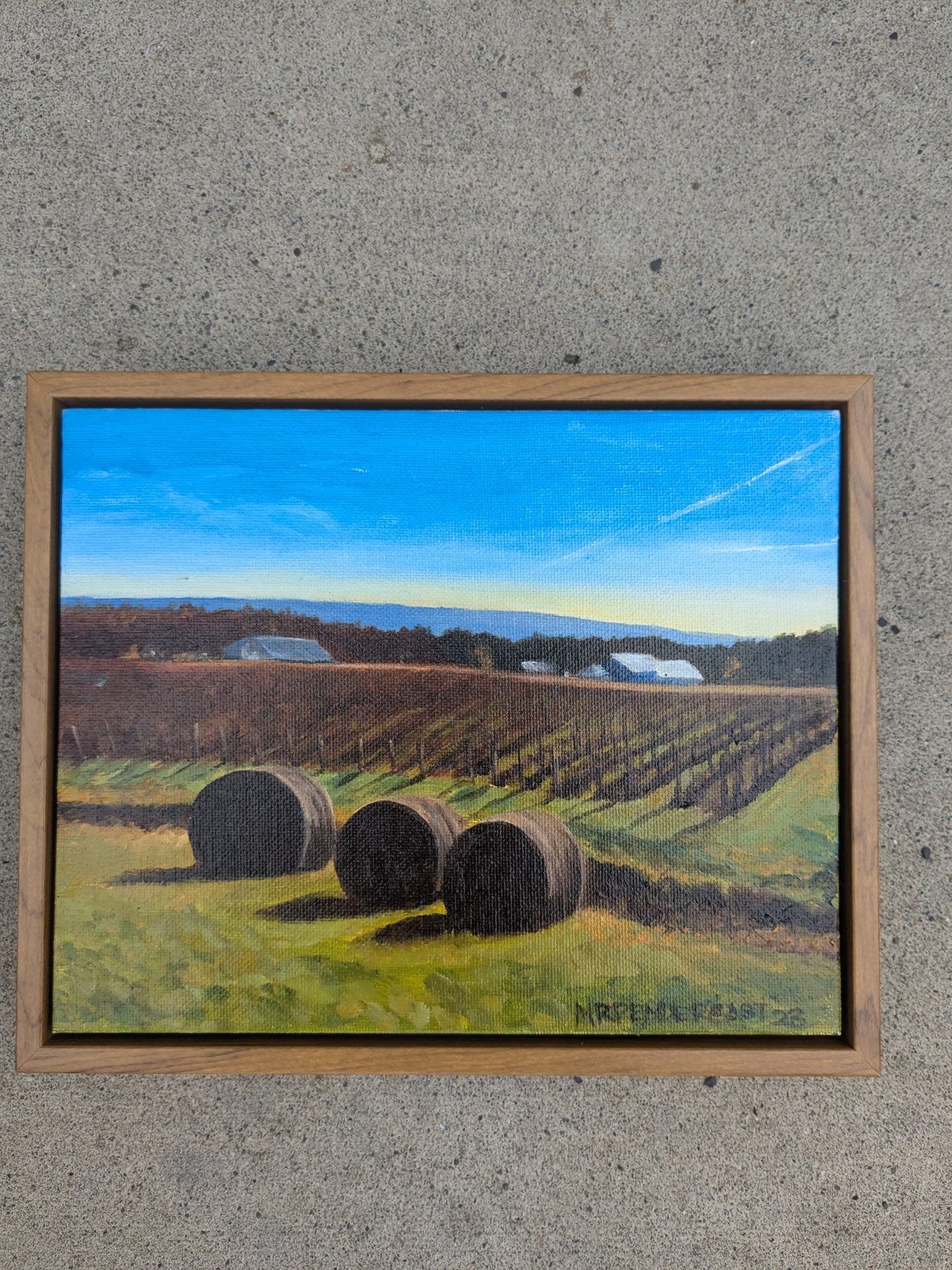 Hay Bales, original oil painting