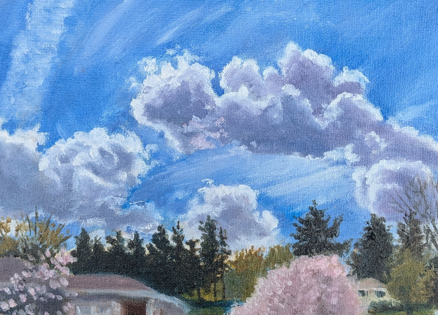 Cloud Study, original oil painting