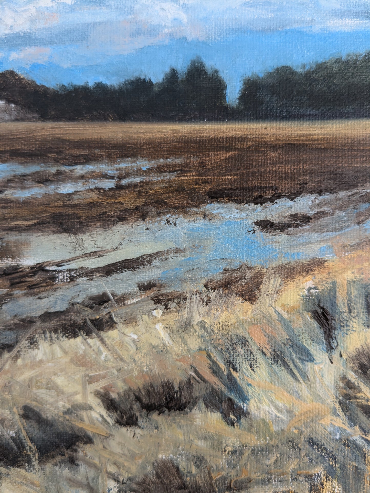 Reflecting Puddles, original oil painting