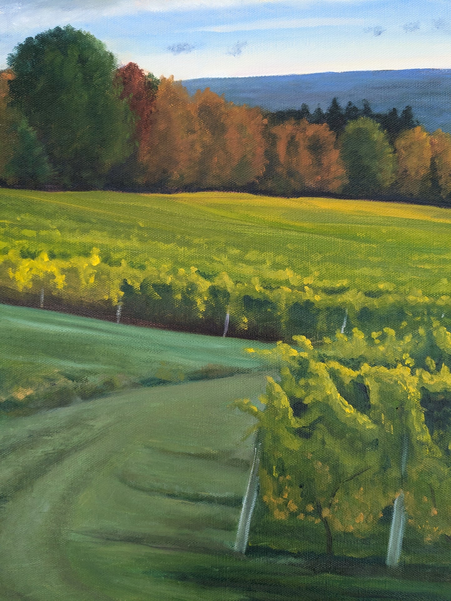 Autumn Vineyard, original oil painting